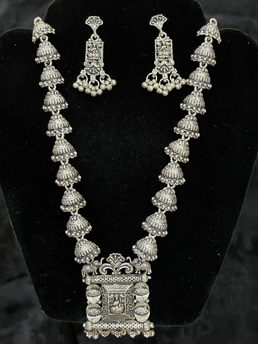 Oxidised Metal - Lakshmi Maala Set