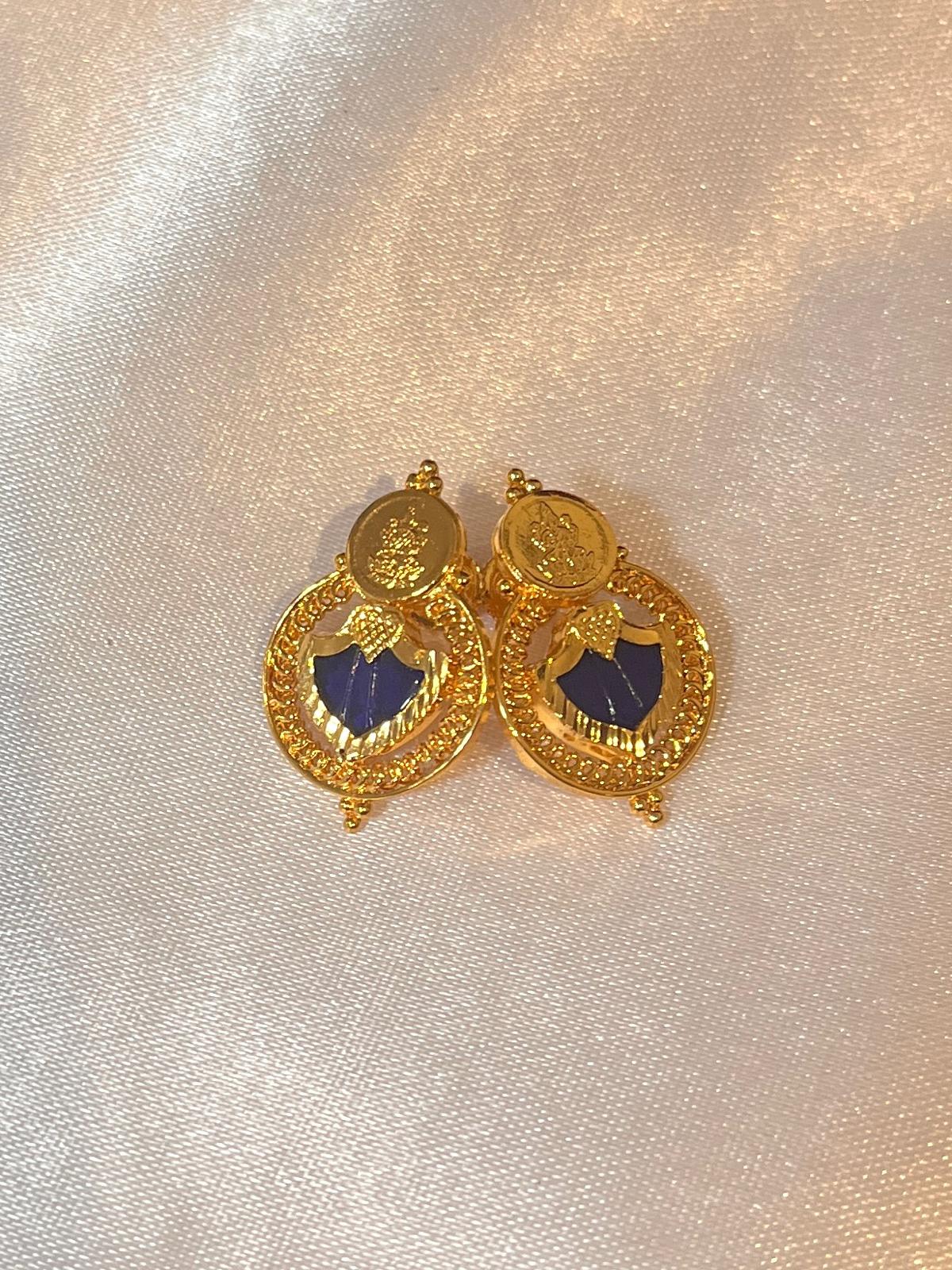 Lakshmi Palakka Studs - Blue