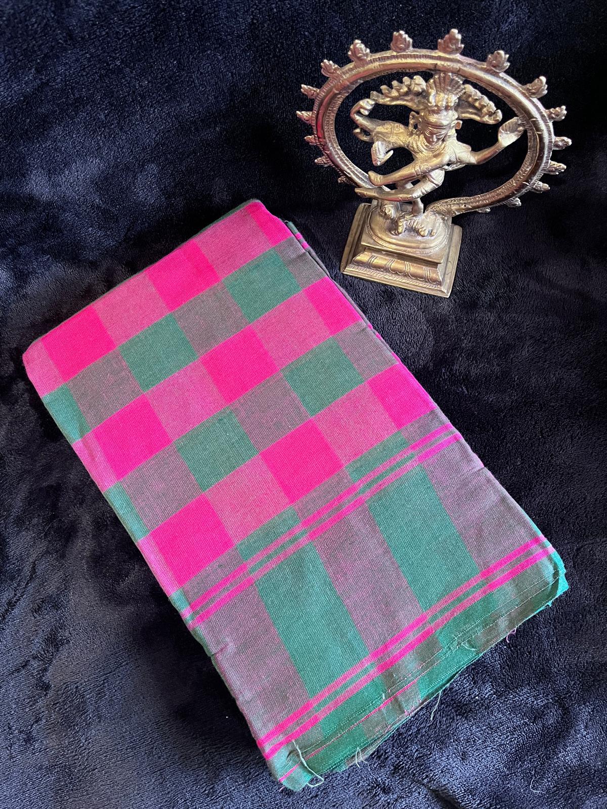 Dance Practice Saree - Pink & Green