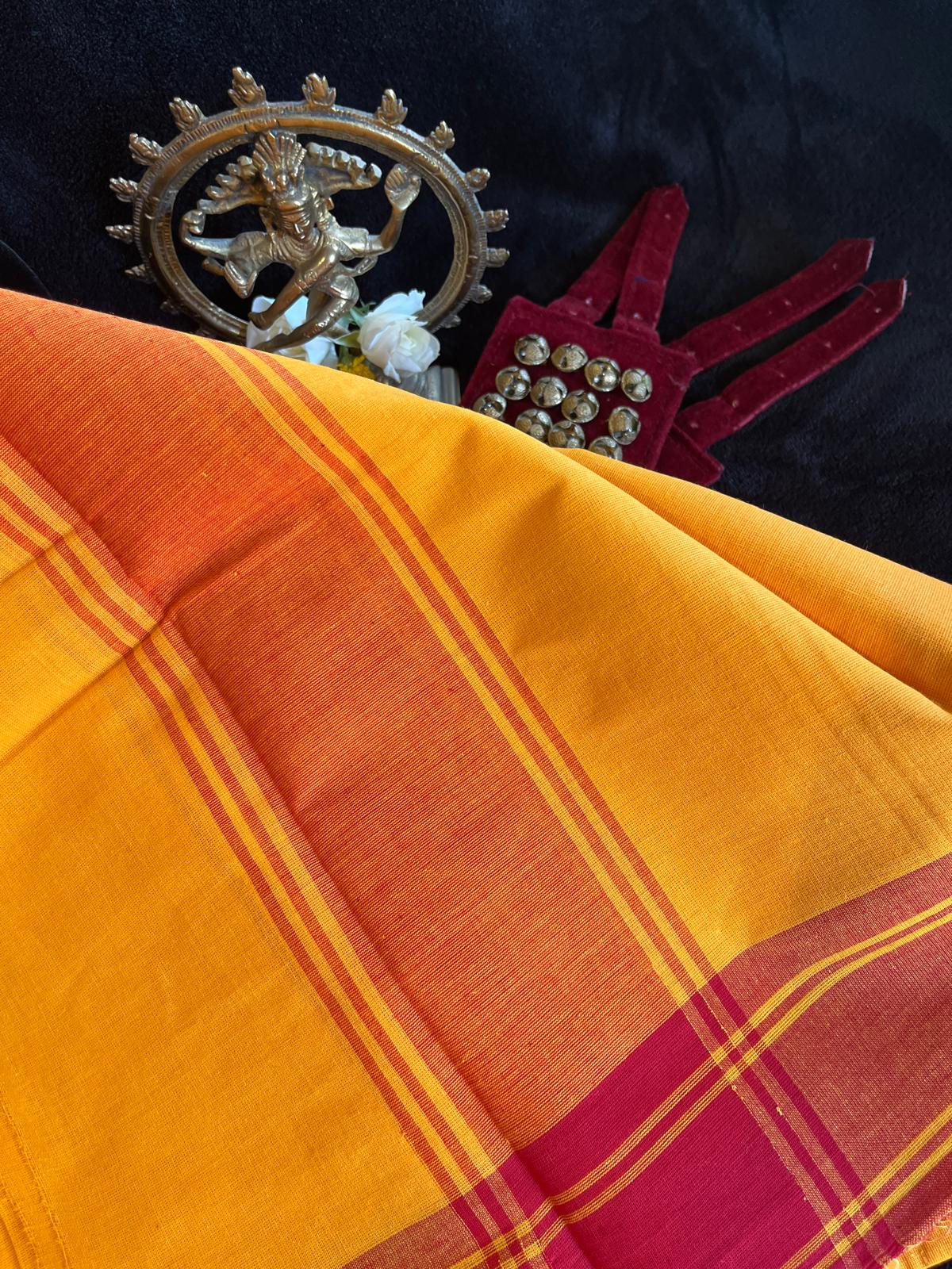 Dance Practice Saree - Orange