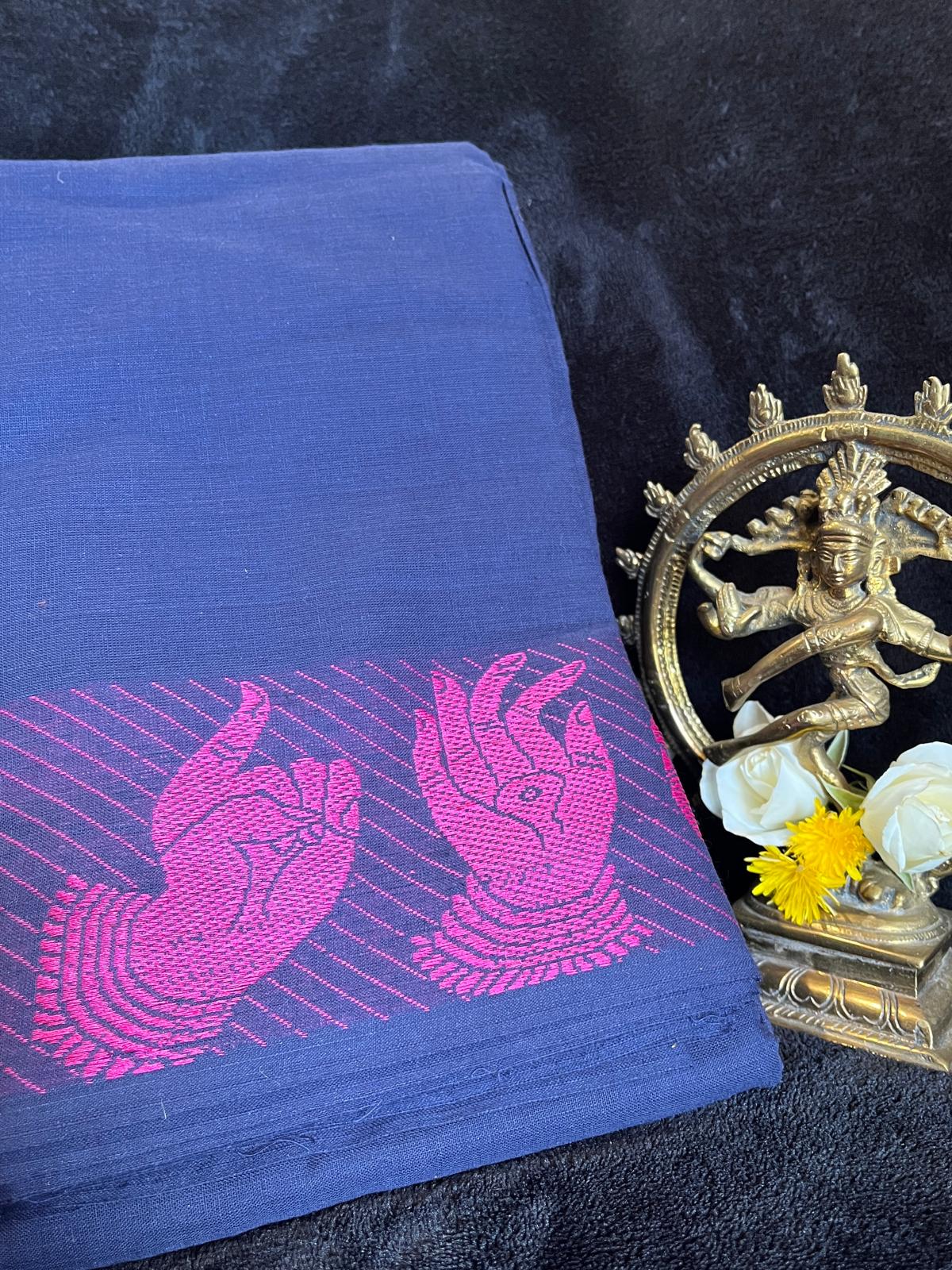 Dance Practice Saree - Navy blue