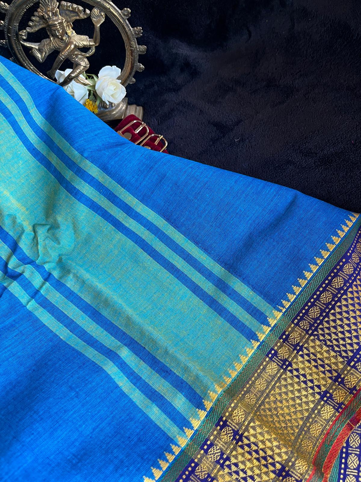 Dance Practice Saree - Blue (Xtra long)