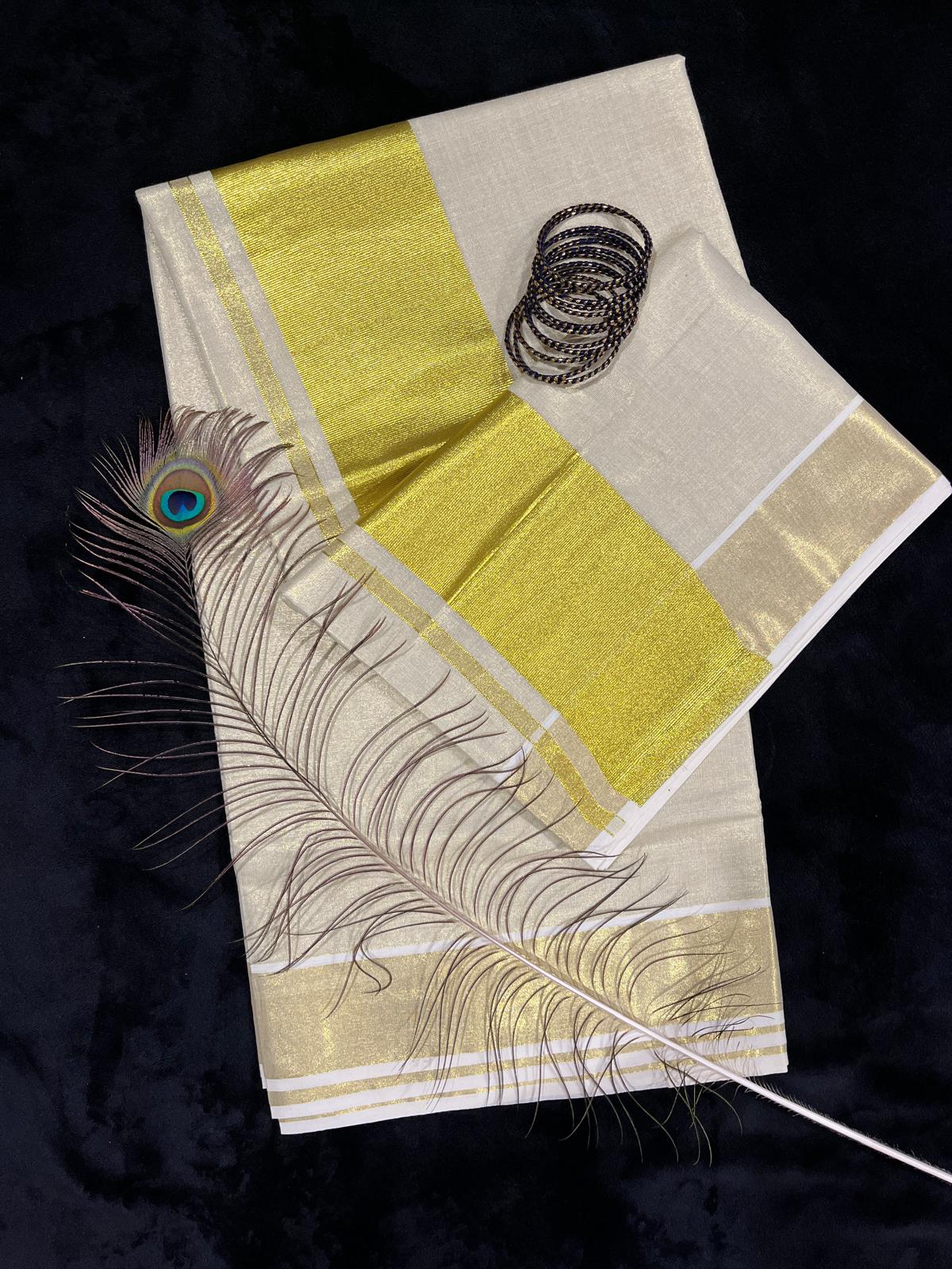 Saree - Gold Kasavu