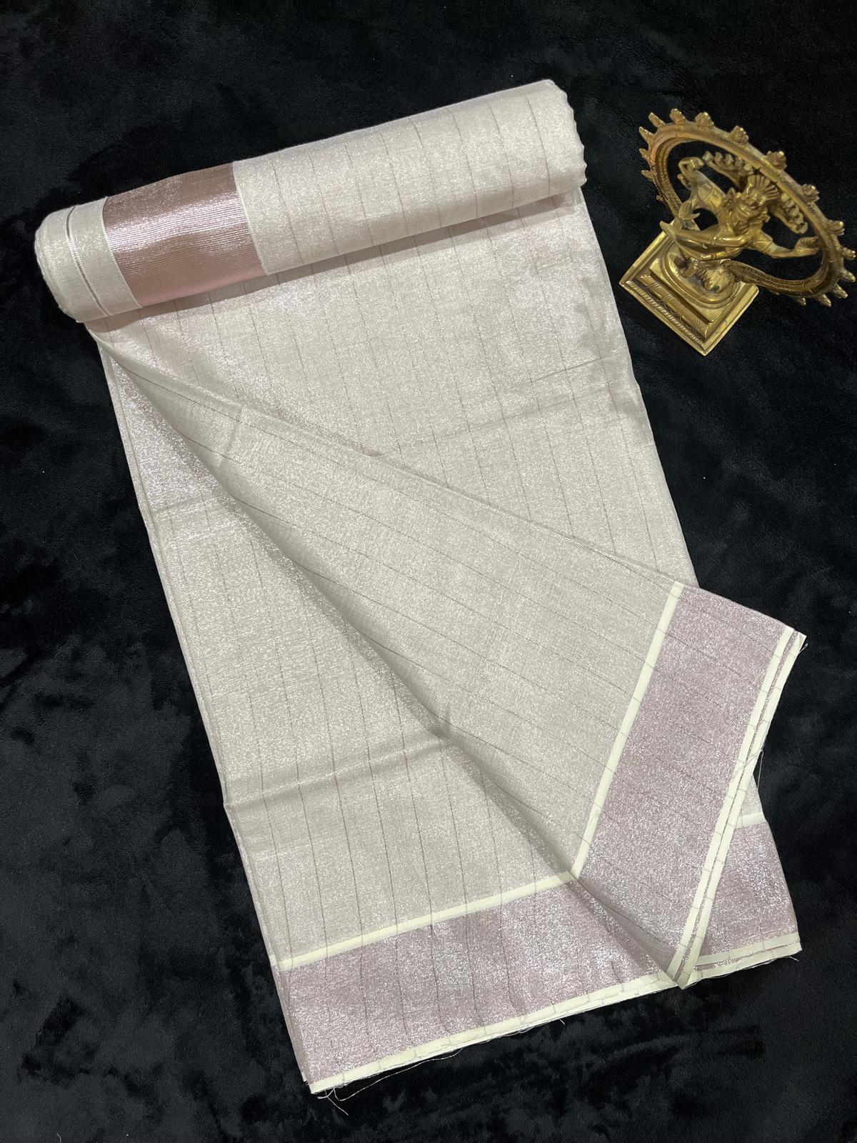 Saree - Rose Kasavu