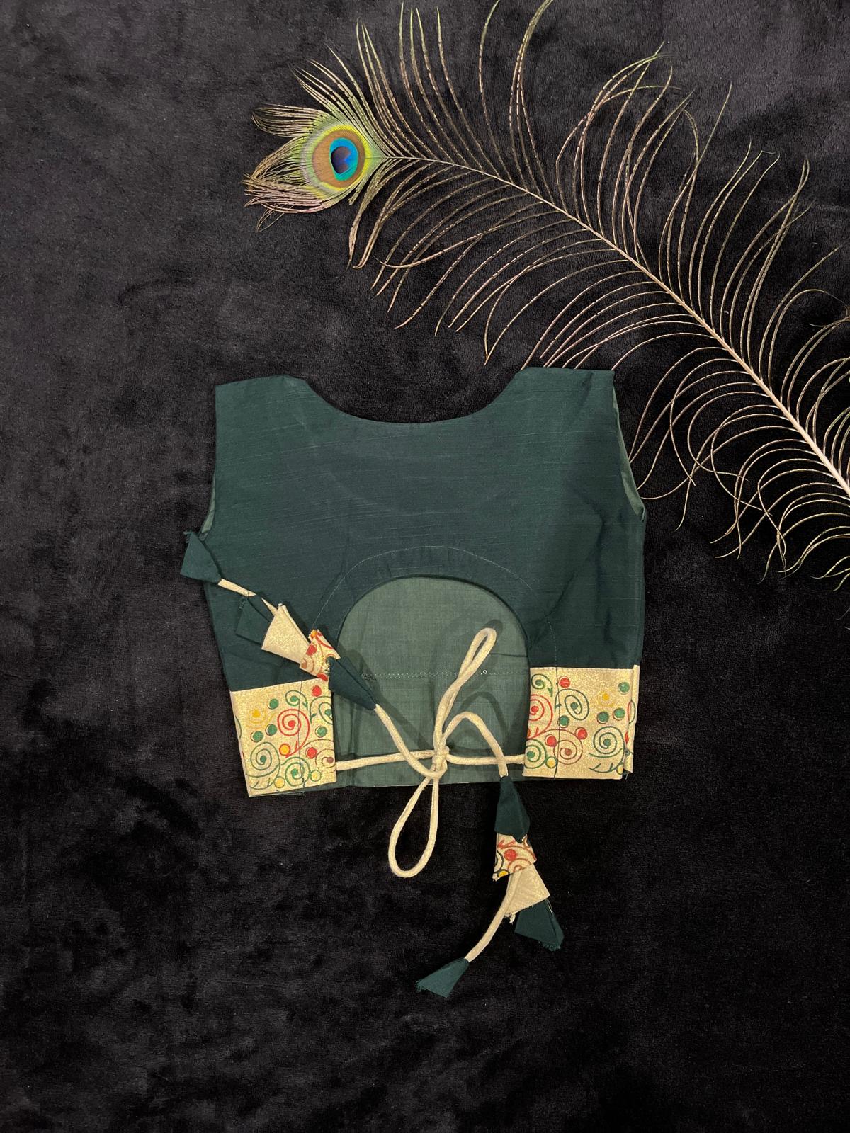 Skirt & Blouse for 2 Year Olds - Brick Red/Green/Purple