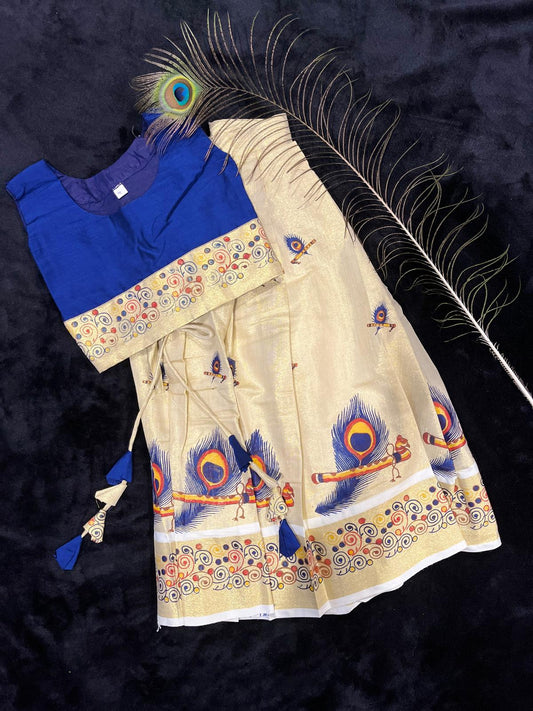 Skirt & Blouse for 4 Year Old - Blue