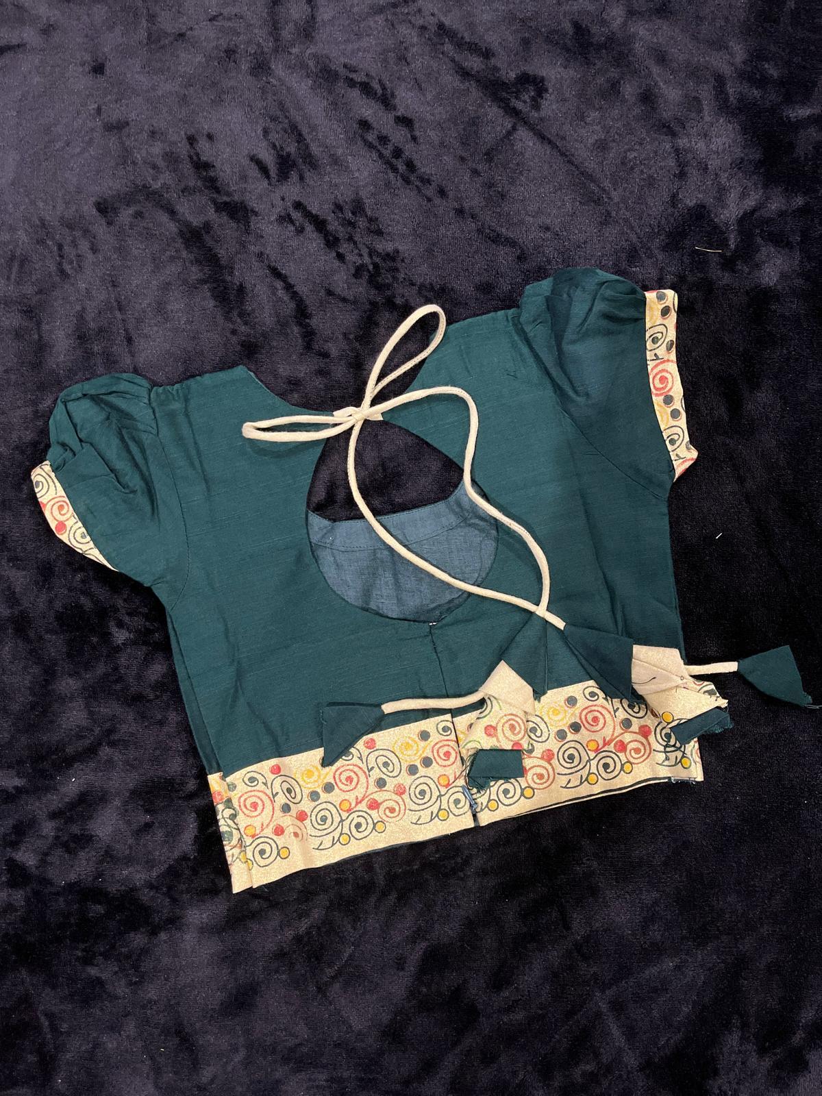 Skirt & Blouse for 6 Year Olds - Maroon/Green/Blue