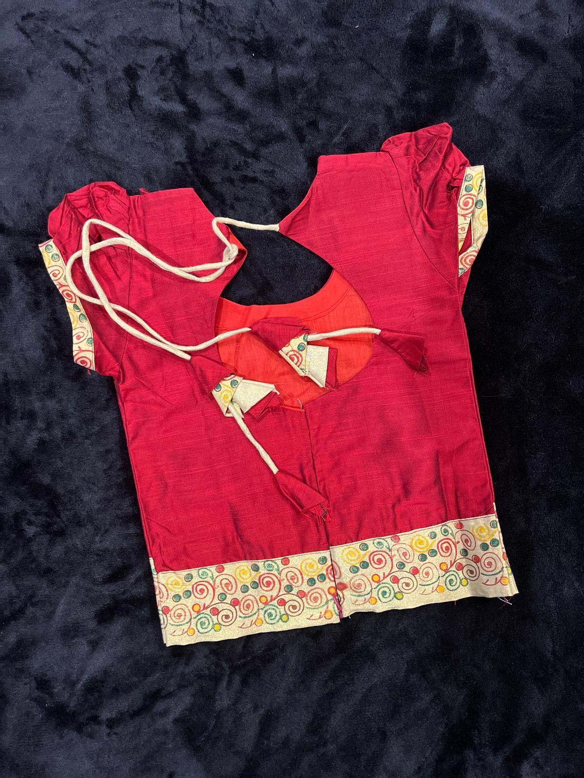 Skirt & Blouse for 8 Year Old - Brick Red