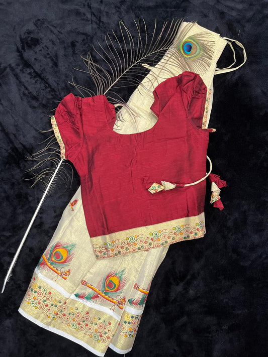 Skirt & Blouse for 10 Year Old - Maroon