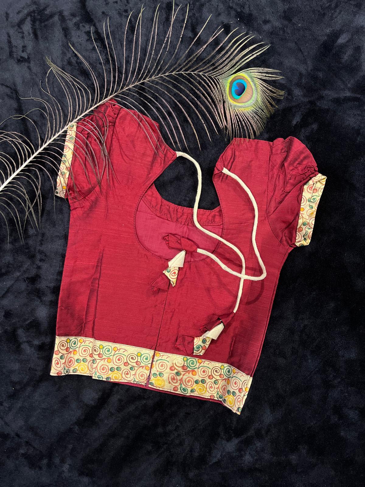 Skirt & Blouse for 10 Year Old - Maroon