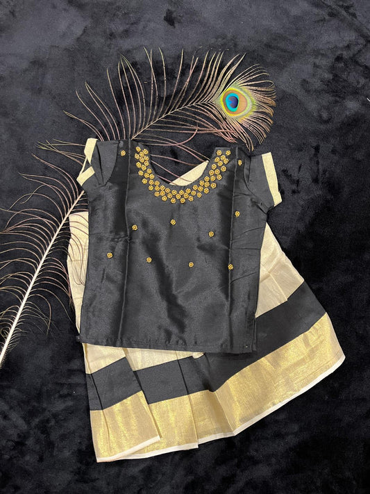 Skirt & Blouse for 1 Year Old - Black