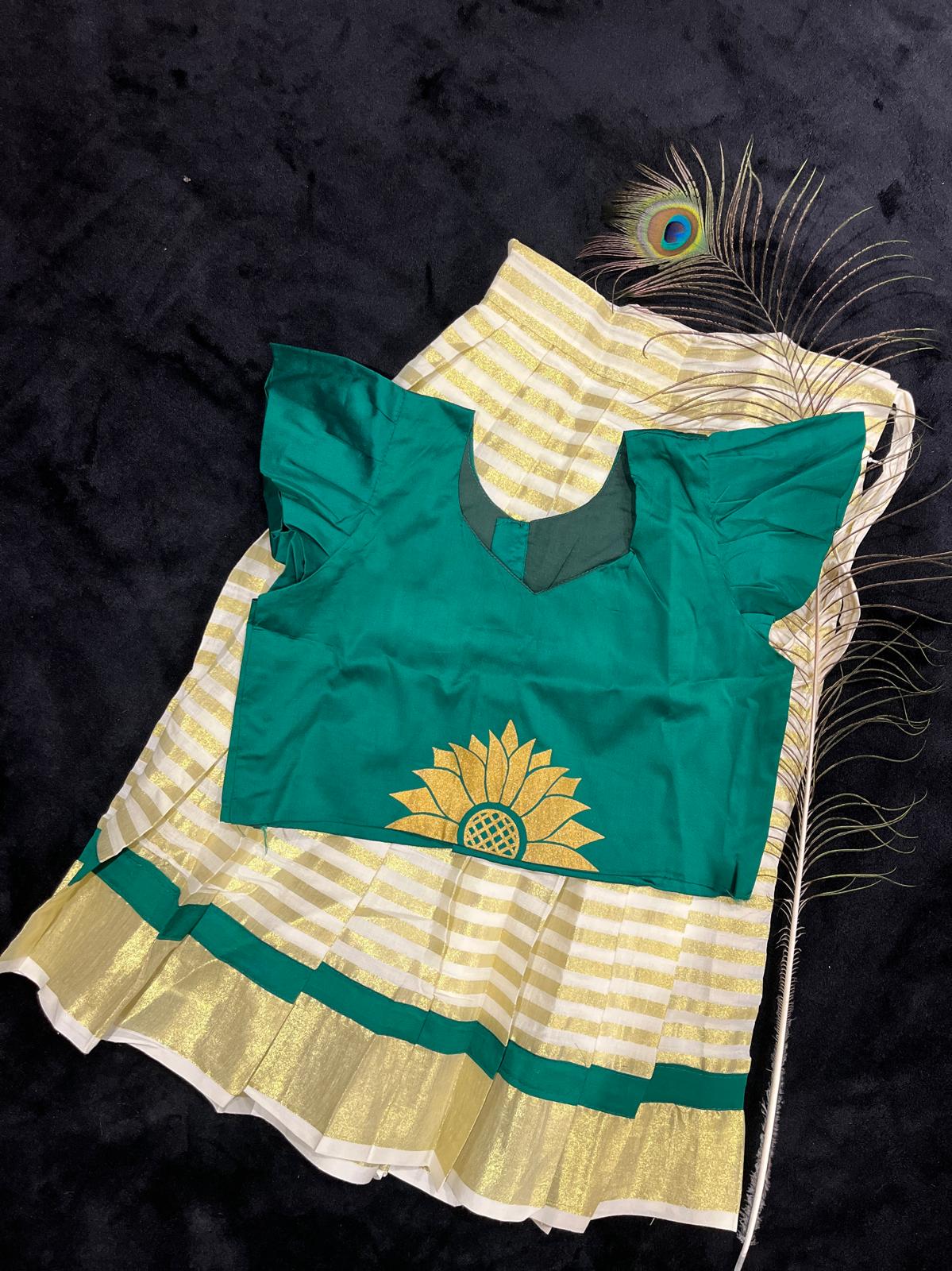 Skirt & Blouse set with Flower Print for 3 Year Old