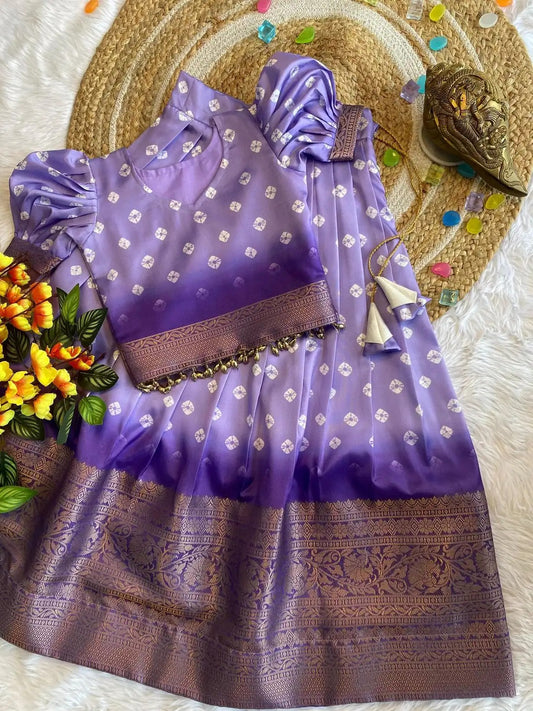 Skirt & Blouse for 6-12 month old - Lavendar