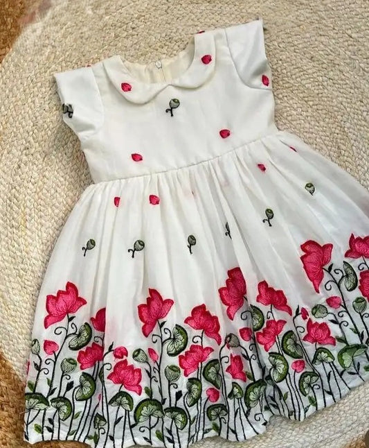 Lotus Threadwork Dress for 2 & 3 Year Olds