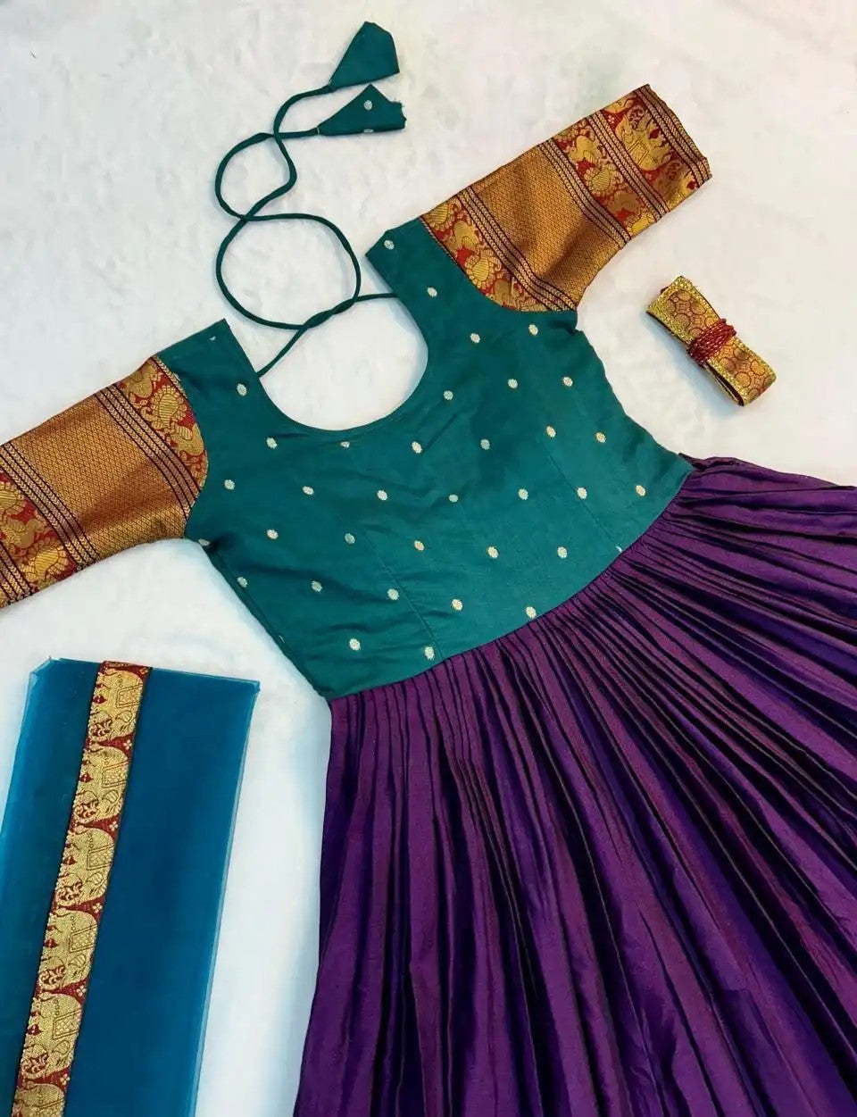 Gown with Belt and Duppatta for Teenagers (Can be styled as a davani)