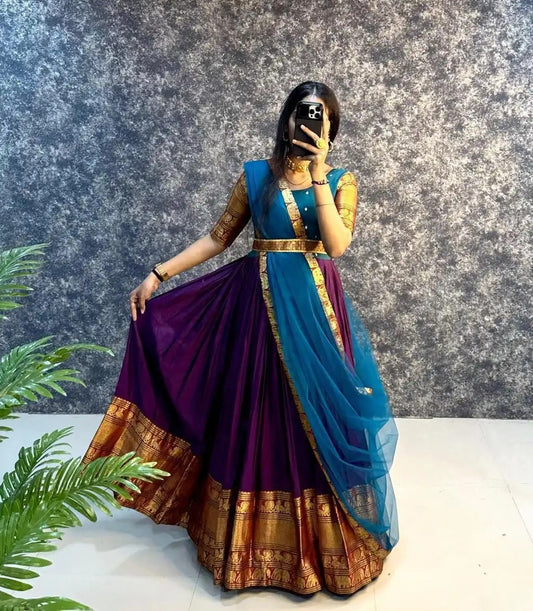 Gown with Belt and Duppatta for Teenagers (Can be styled as a davani)