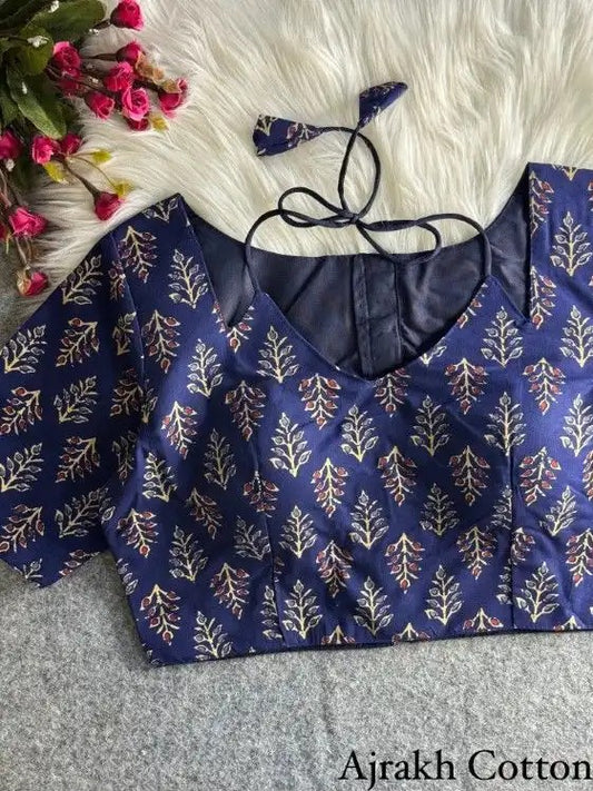 Ajrak Cotton Blouse