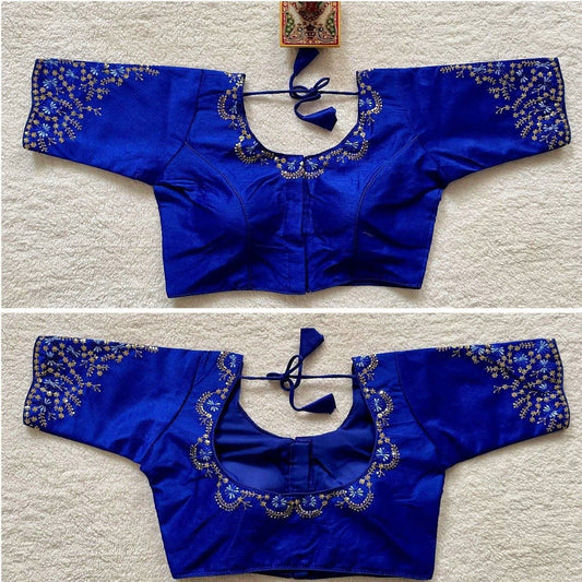 Silk Blouse with Embroidery