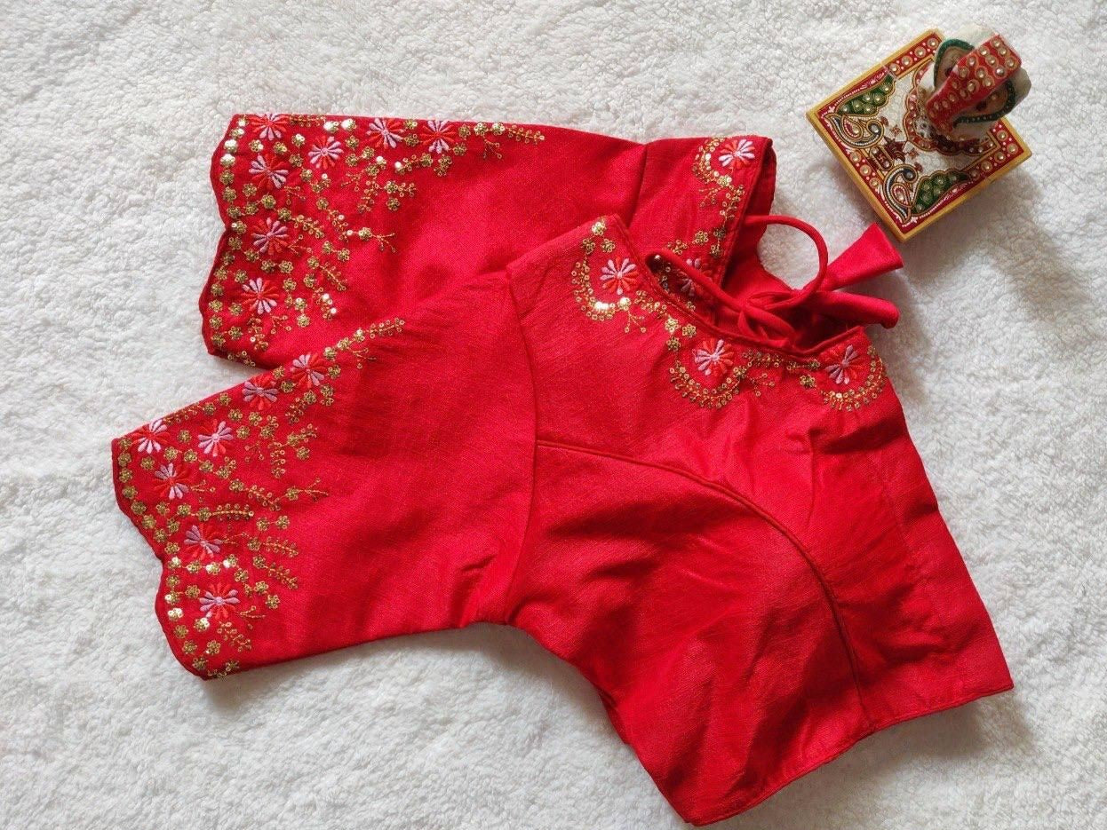 Silk Blouse with Embroidery