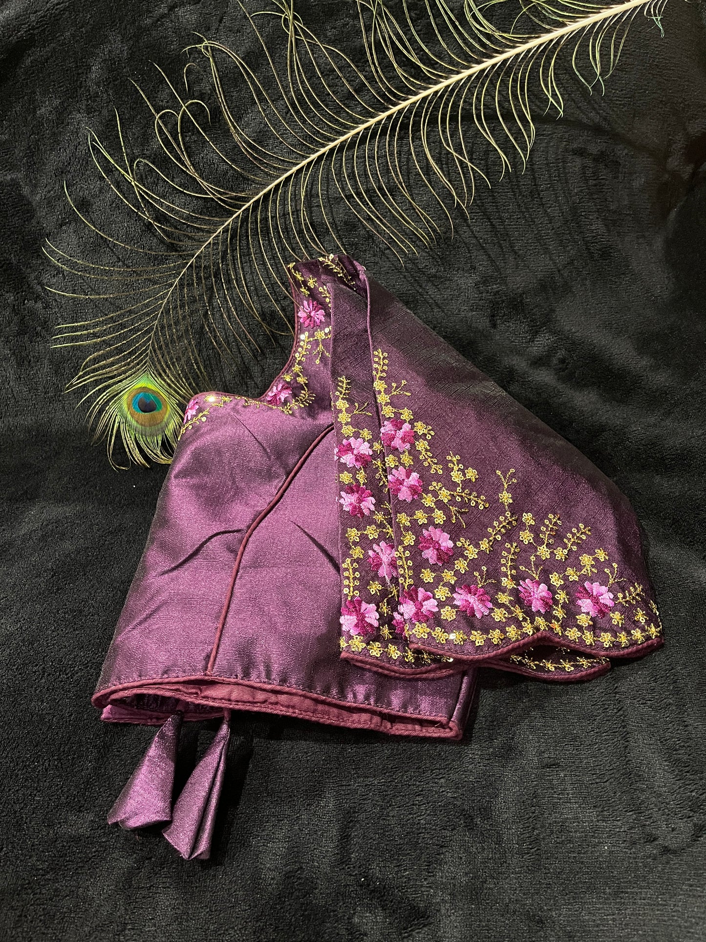 Silk Blouse with Embroidery