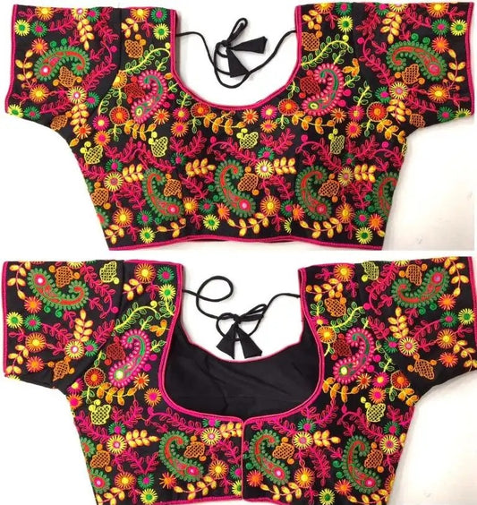 Keri (Paisley) Threadwork Silk Blouse