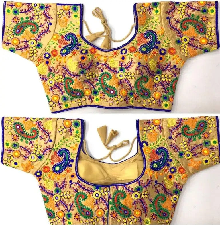 Keri (Paisley) Threadwork Silk Blouse