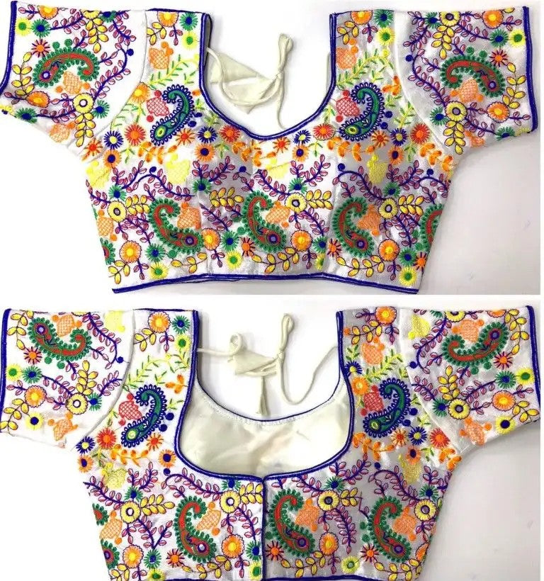 Keri (Paisley) Threadwork Silk Blouse