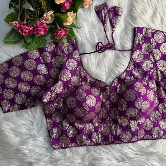 Brocade Dola Silk Blouse