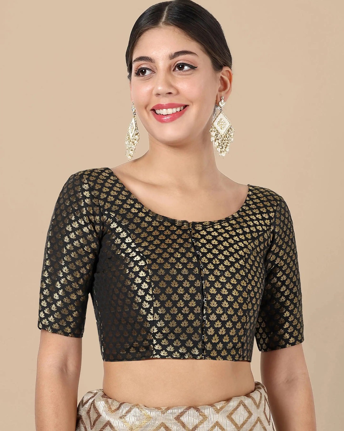 Silk Brocade Blouse