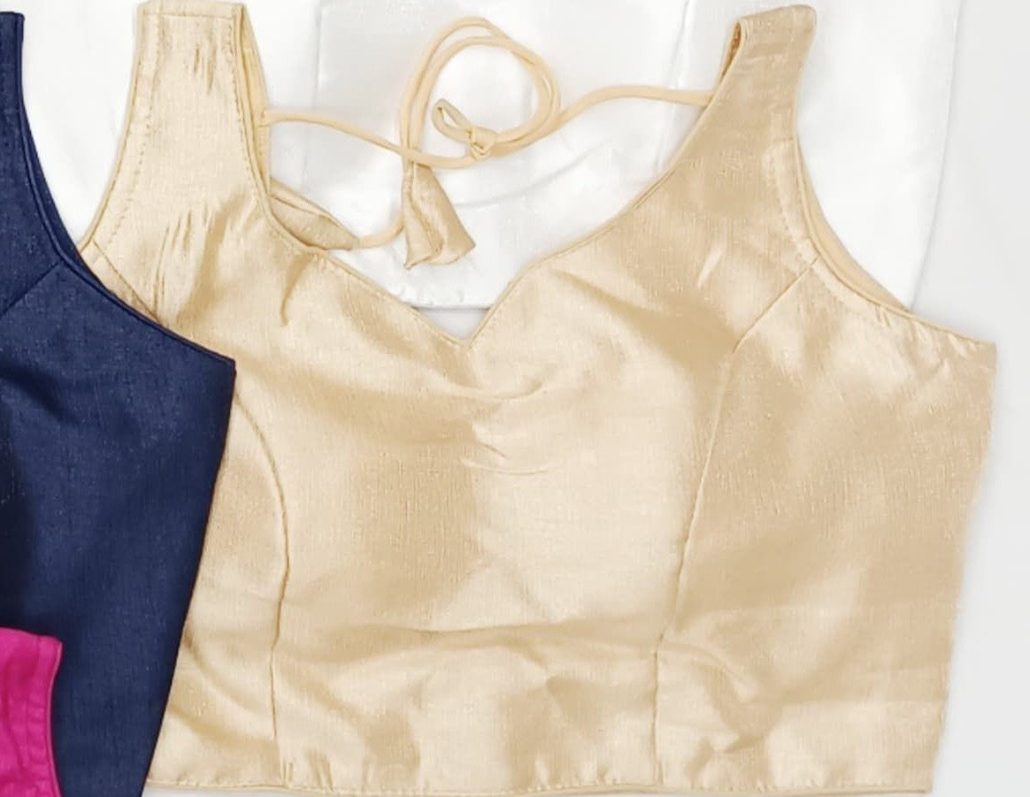 Plain Milan Silk Blouse (11 inch sleeves attached inside)