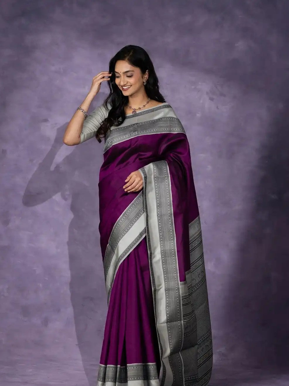 Banarasi Soft Silk Saree with Stitched Blouse