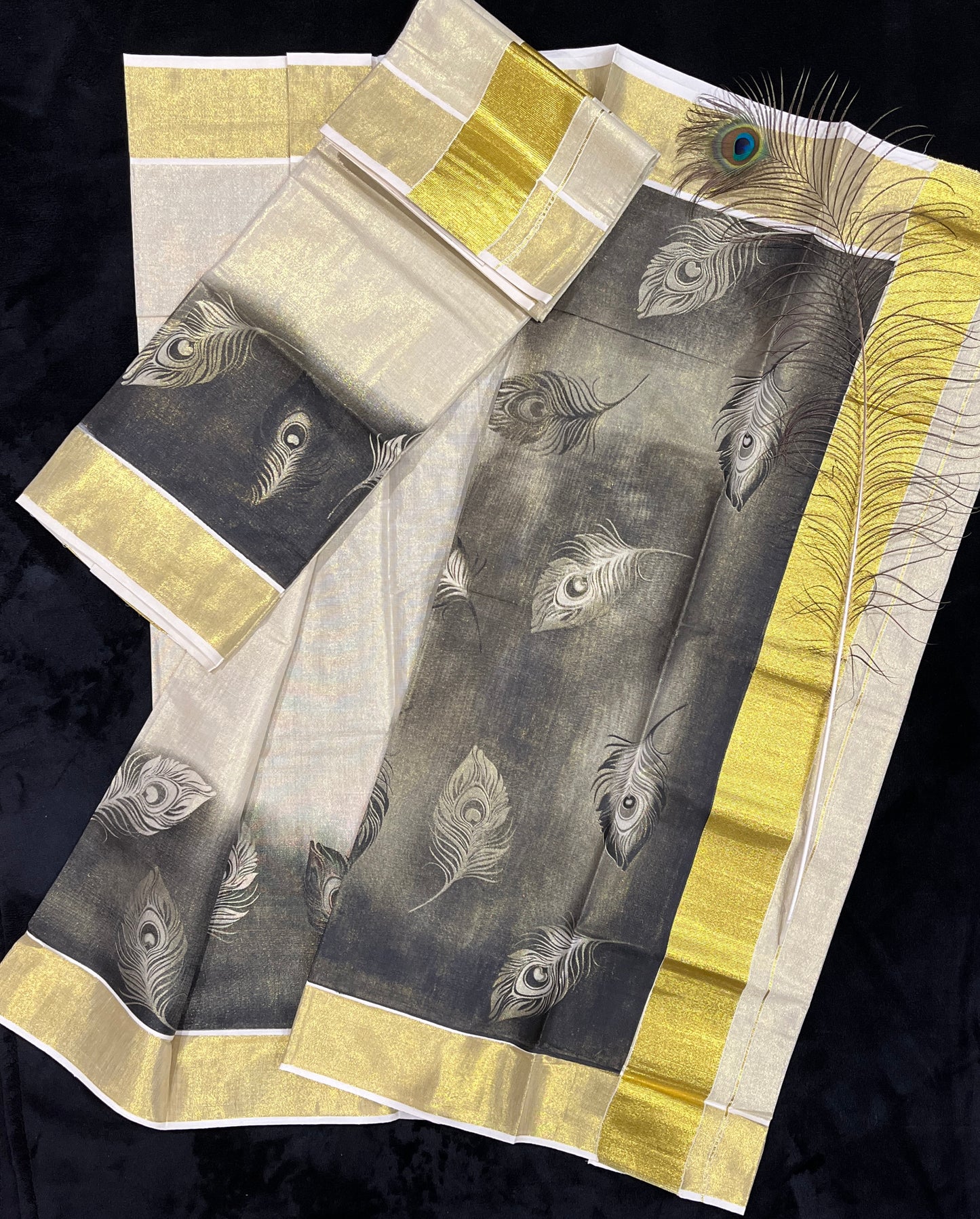 Set Mundu - Gold Kasavu