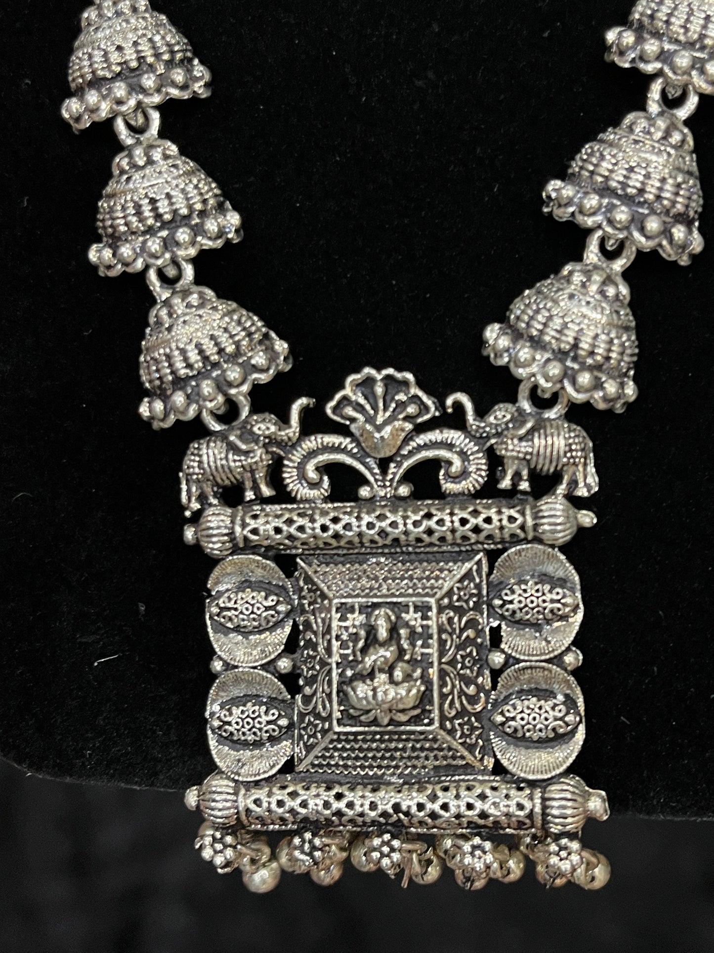 Oxidised Metal - Lakshmi Maala Set