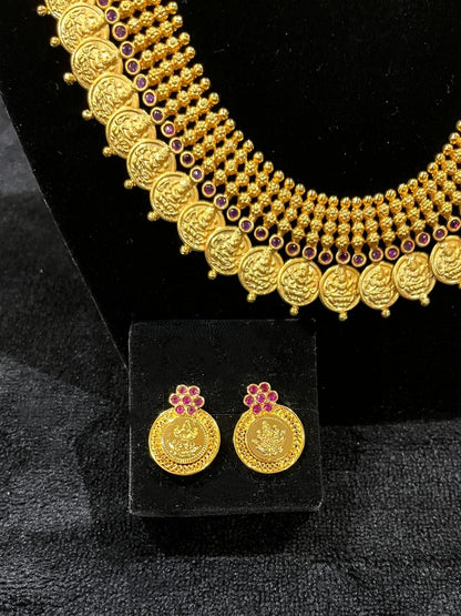 Broad Kaashu Necklace (Matt Gold)