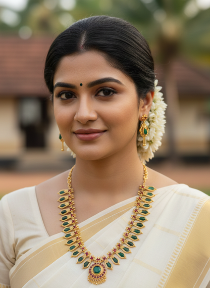 Nagapadam Necklace - Green