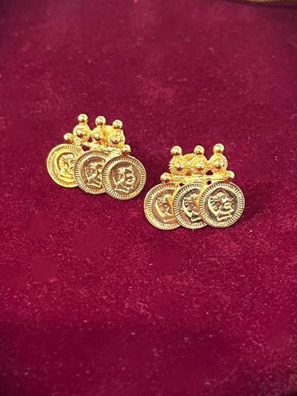 Kaashu Studs - 3 Coins (Non-idol)
