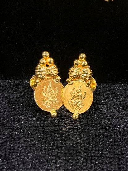 Kaashu Studs - Single Coin without Stone