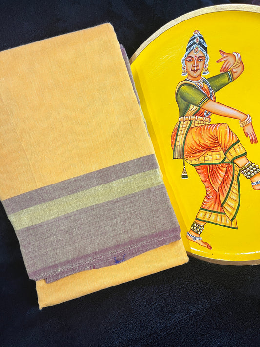 Dance Practice Saree - Orange Yellow