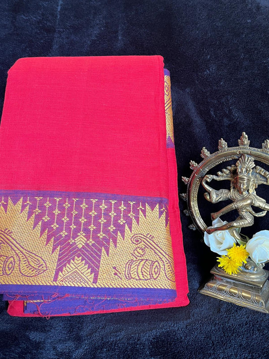 Dance Practice Saree - Red