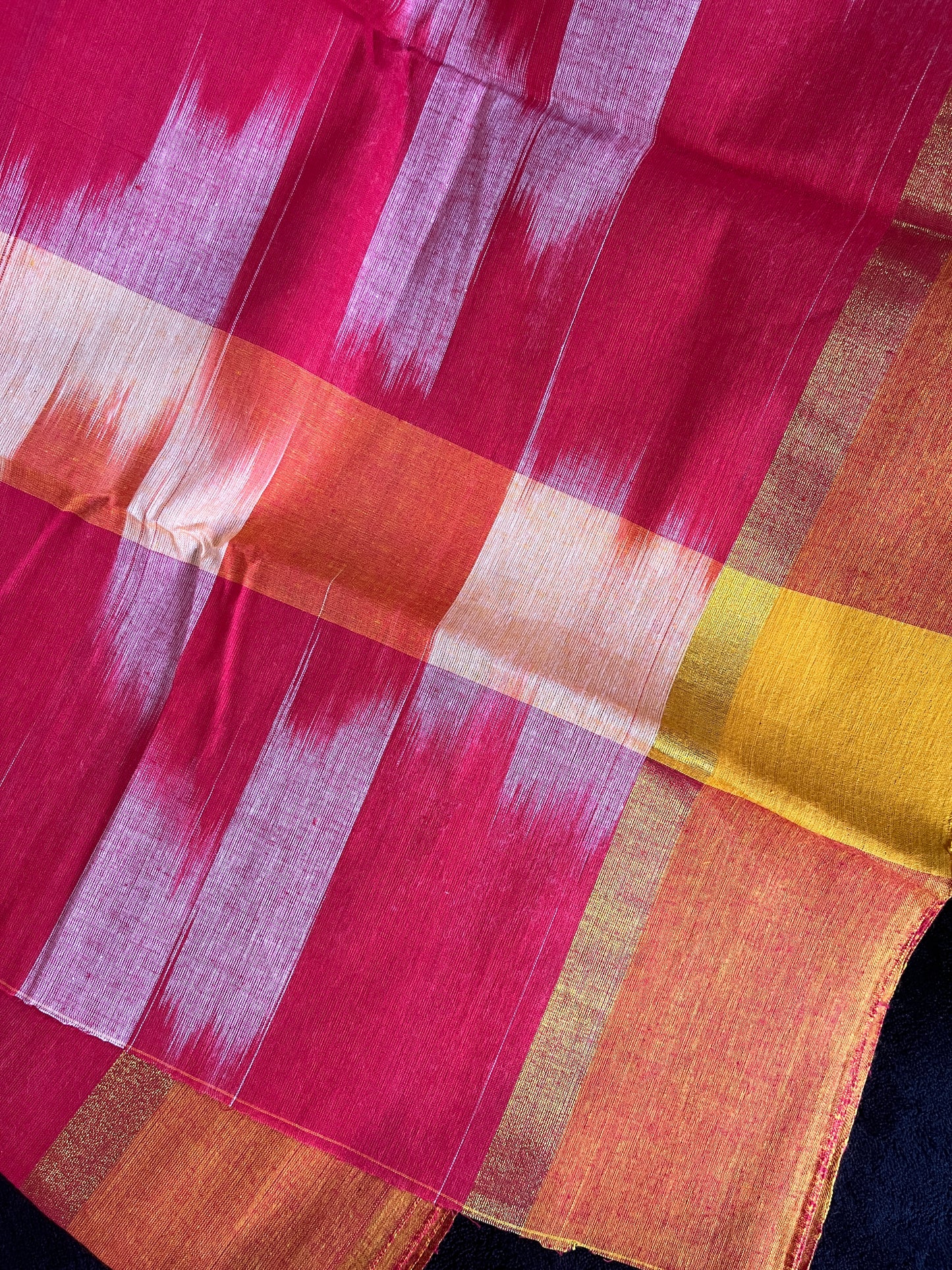 Dance Practice Saree - Red Ikkat/Pochampalli