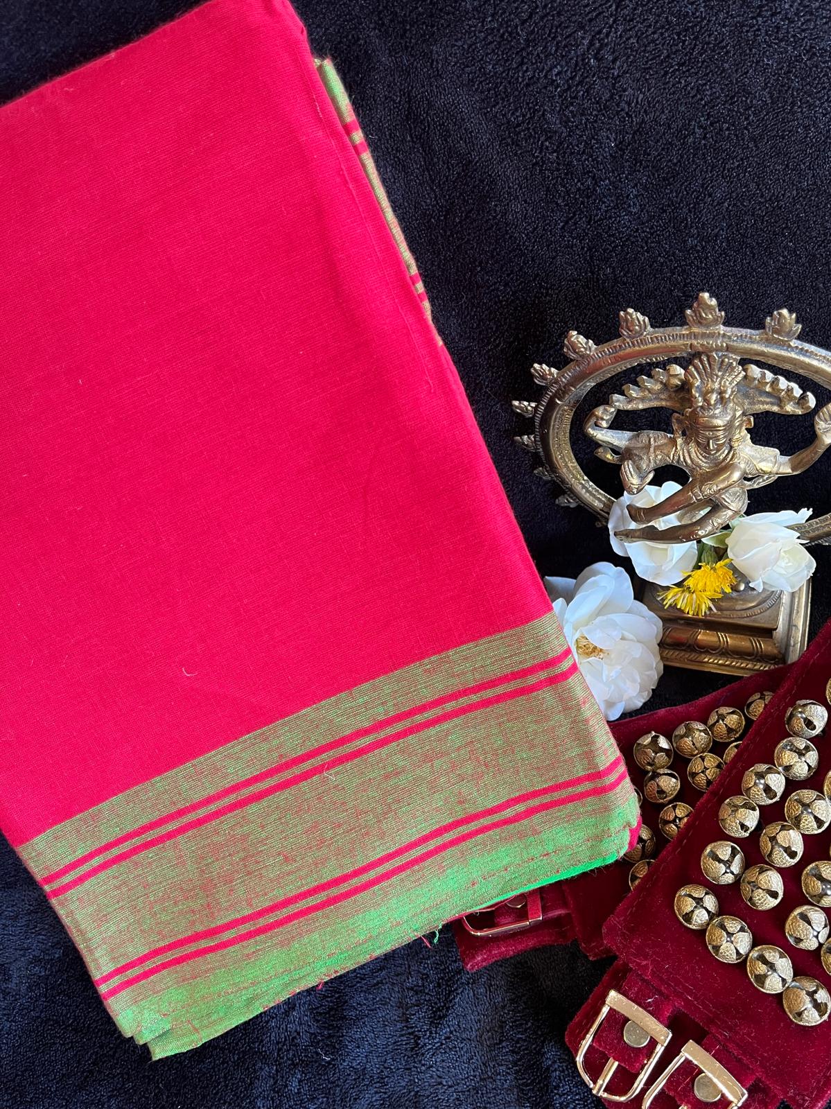 Dance Practice Saree - Red