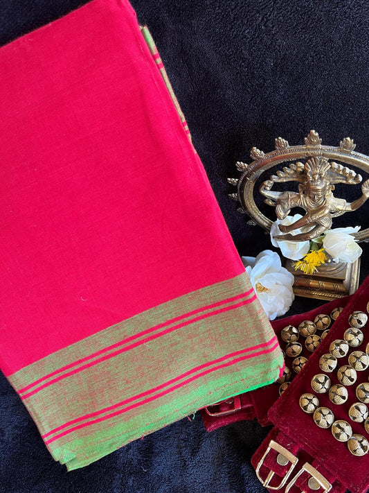 Dance Practice Saree - Red