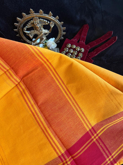 Dance Practice Saree - Orange