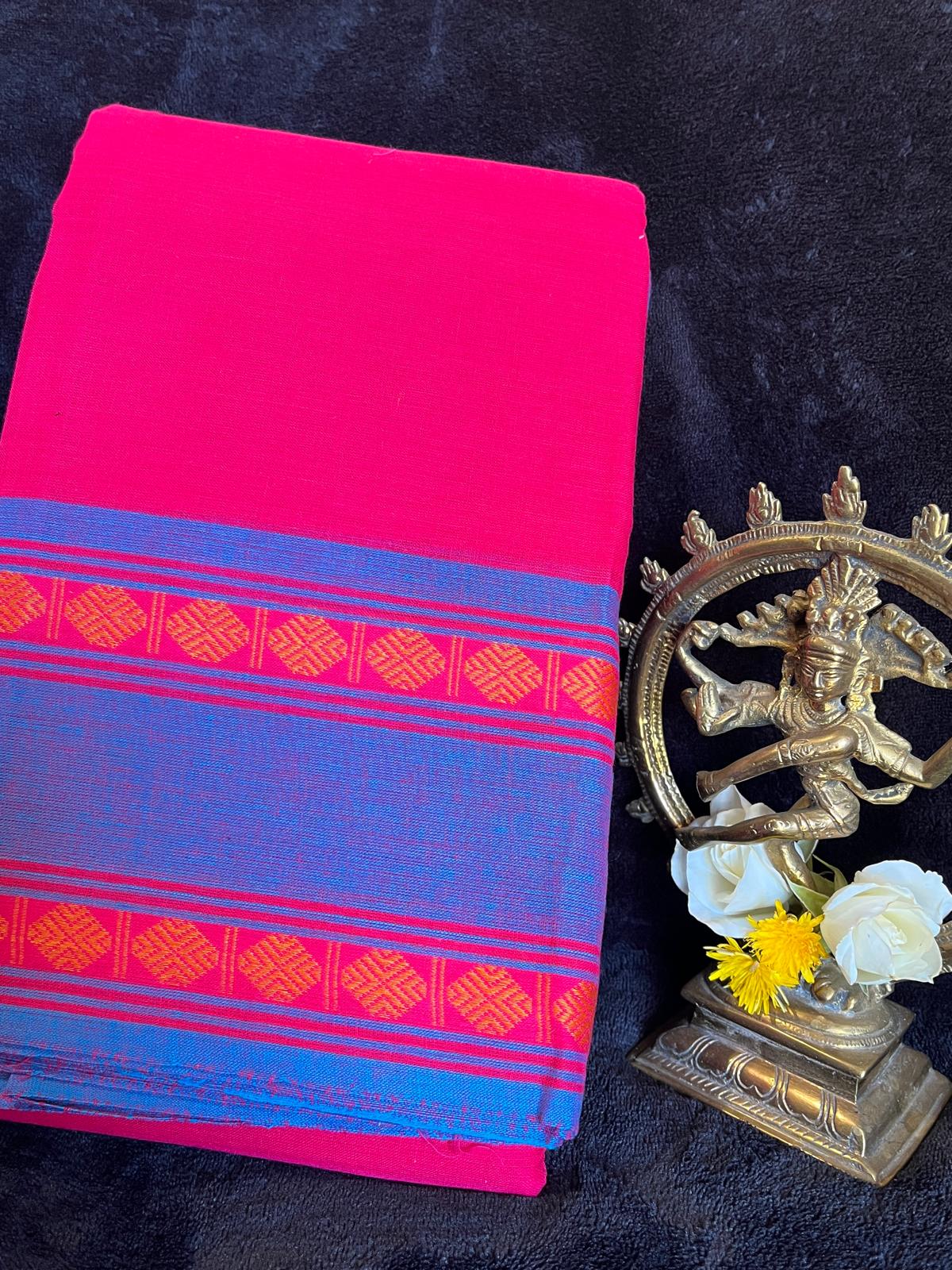 Dance Practice Saree - Rani pink