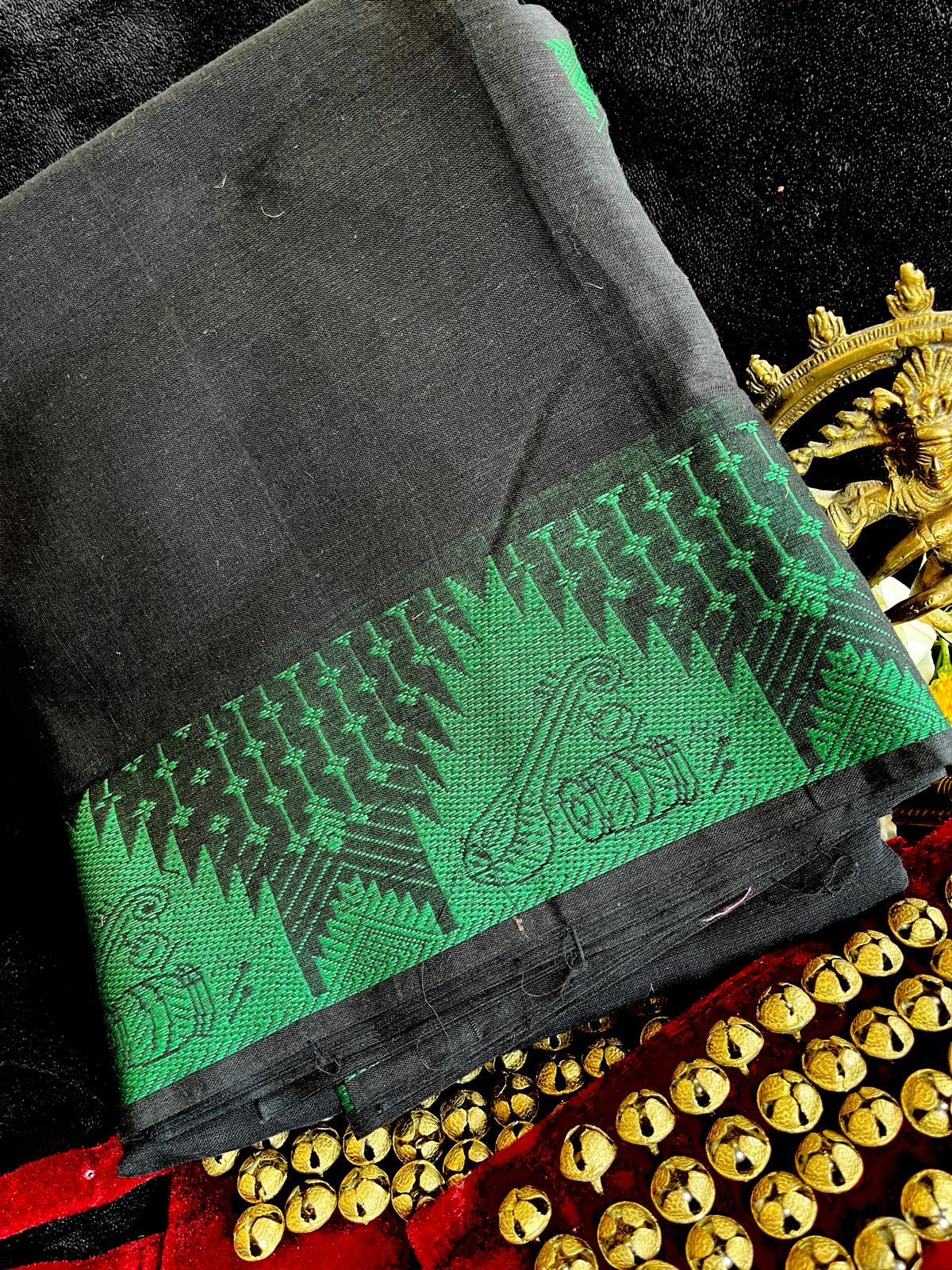 Dance Practice Saree - Black (Xtra long)