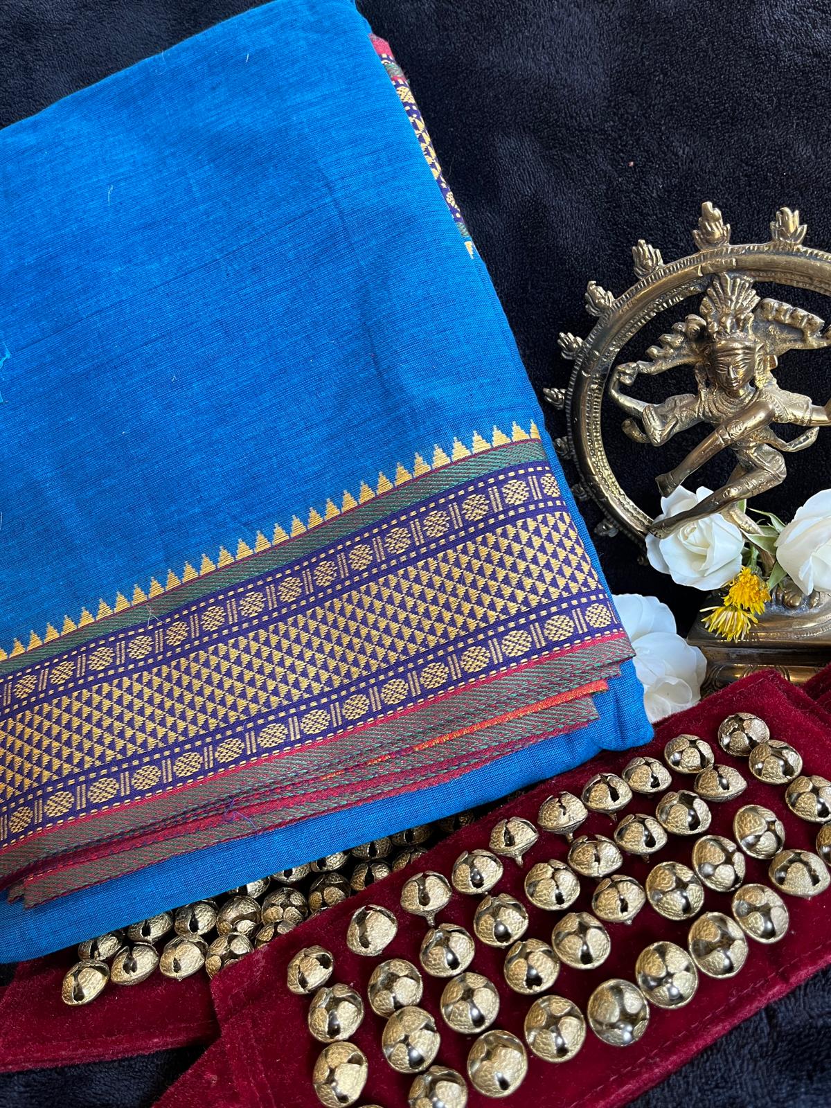 Dance Practice Saree - Blue (Xtra long)
