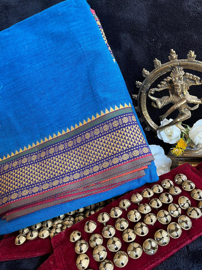 Dance Practice Saree - Blue (Xtra long)