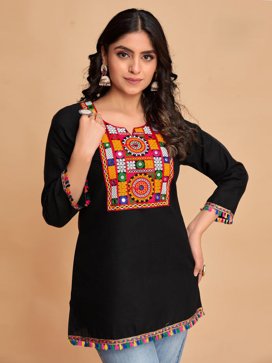 Kurti with Multicolour Threadwork