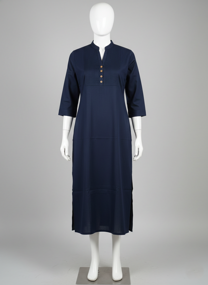 Navy Blue Cotton Kurta (Size M/38)