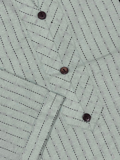 Pastel Green Slubcotton Kurta (Size L/40)